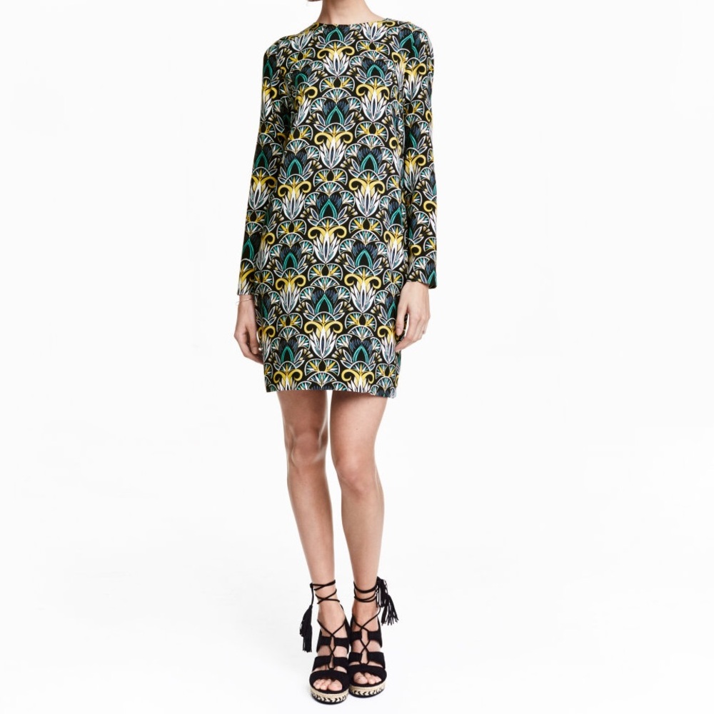 🦋H&M Long Sleeves Colorful Fabric Dress 🦋